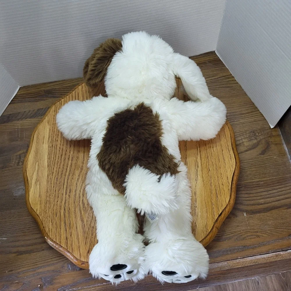 Build A Bear Workshop Brown & White Spotted Happy Puppy Plush Dog Stuffed Animal